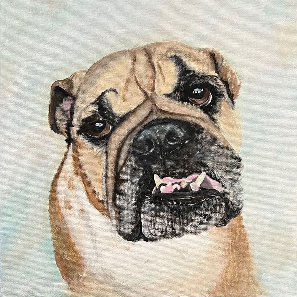 Custom painted pet dog cat animal
Portrait canvas art